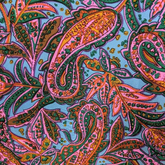 J. Crew 100% Silk Vibrant Paisley Flutter Sleeve Dress 0 Date Special Occasion - Picture 4 of 8